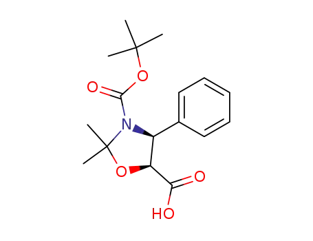 (4S,5R)-N-(tert-butyloxycarbonyl)-2,2-dimethyl-4-phenyl-5-oxazolidinecarboxylic acid